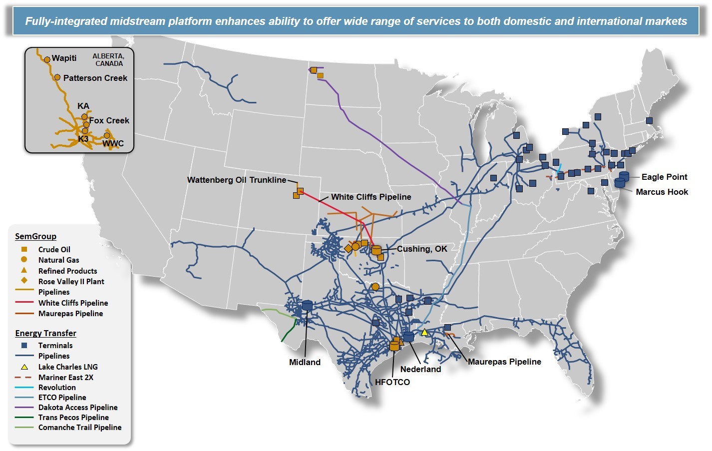 Energy Transfer and SemGroup complementary assets. (Source: Business Wire)