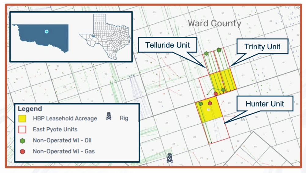 EnergyNet Indigo Marketed Map - Finley Resources Delaware Basin Ward County Opportunity