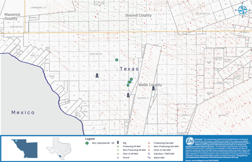EnergyNet Marketed Map - Austin Chalk Opportunity Webb County Texas