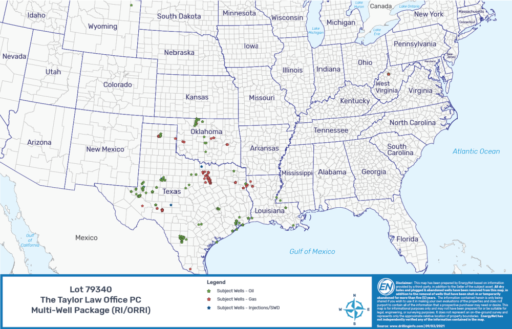 EnergyNet Marketed Map - Breitling Royalties Multistate Package