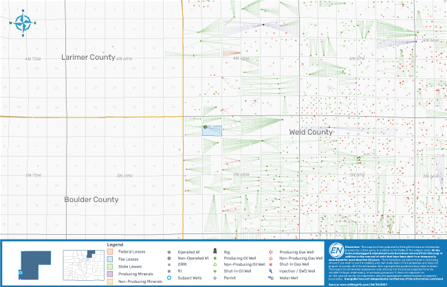 نقشه بازار EnergyNet - جاده نیکل در حال کار - بسته بهره مورد علاقه DJ Basin در کلرادو ولد