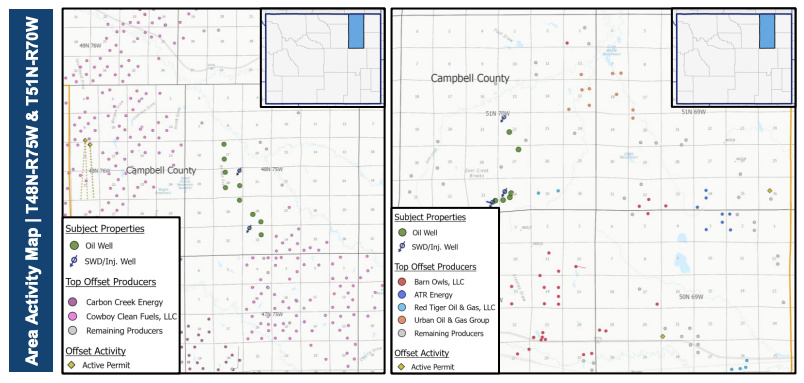 EnergyNet Marketed Map - Pathfinder Energy Powder River Basin Well Package