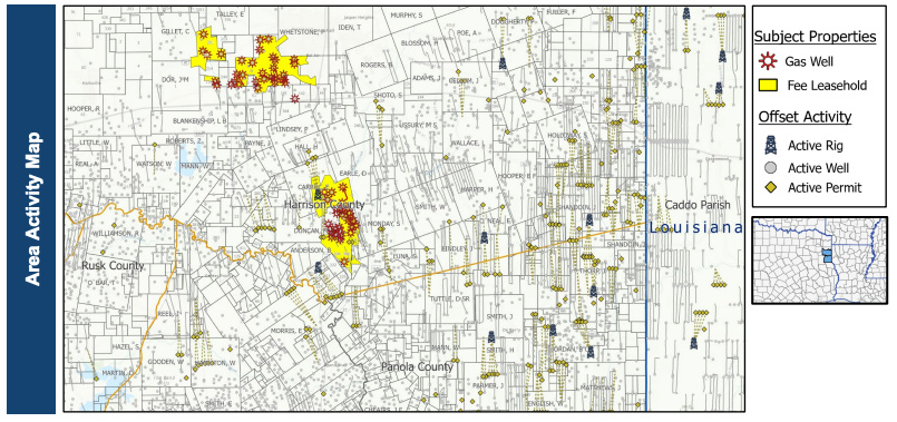 EnergyNet Marketed Map - Sabine Oil and Gas East Texas Well Package