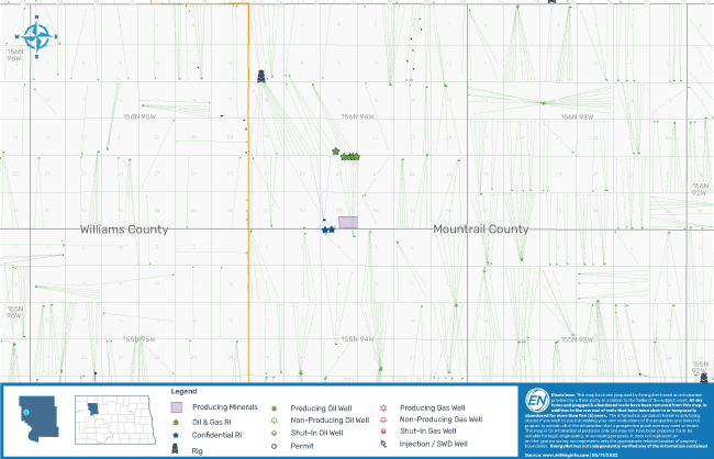EnergyNet Marketed Map 1 - Black Bear Oil and Gas Bakken Shale Three Forks