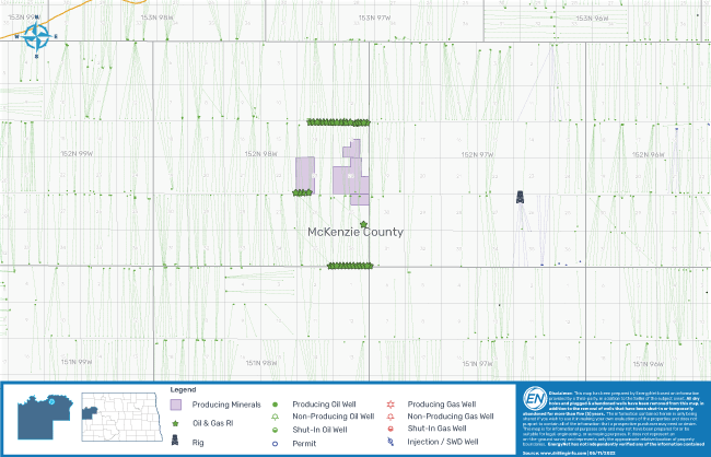 EnergyNet Marketed Map 2 - Black Bear Oil and Gas Bakken Shale Three Forks