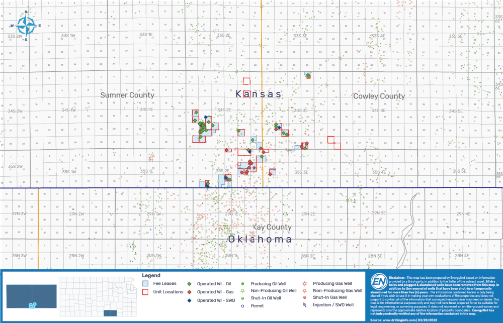 EnergyNet Marketed Map Endeavor Energy Resources 140 Well Package Kansas