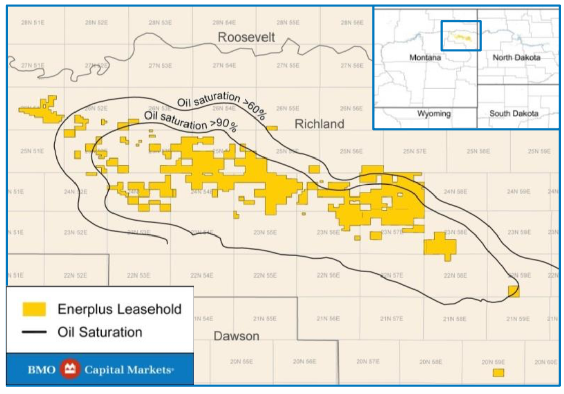 Enerplus Montana Bakken Asset Map (Source: BMO Capital Markets)