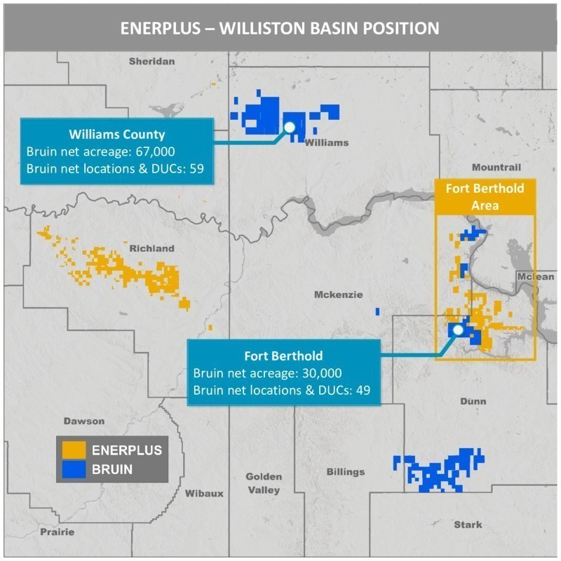 Enerplus Bruin Williston Basin Map (Source: CNW Group/Enerplus Corp.)