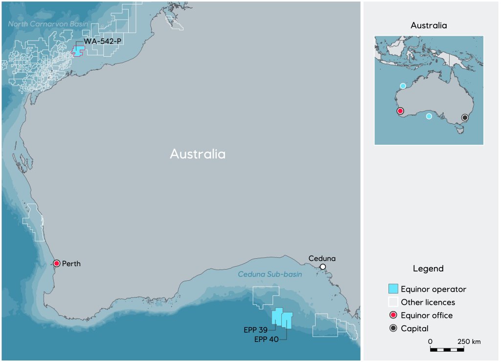 Equinor Great Australian Bight Map (Source: Equinor ASA)