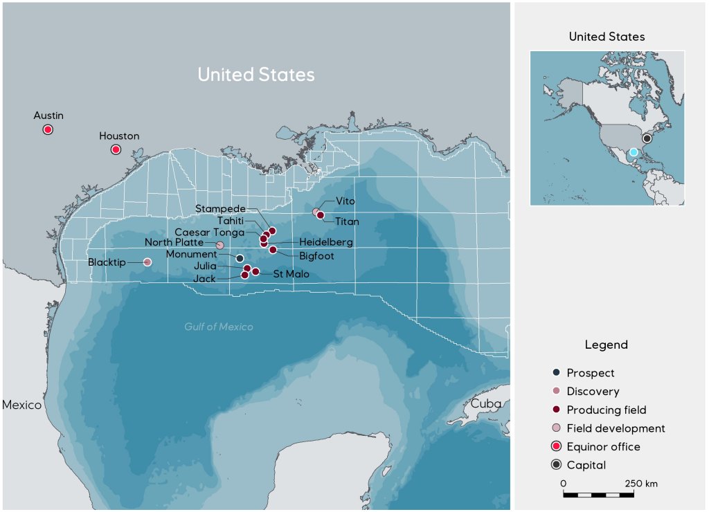 Equinor U.S. Gulf Of Mexico Asset Map (Source: Equinor ASA)