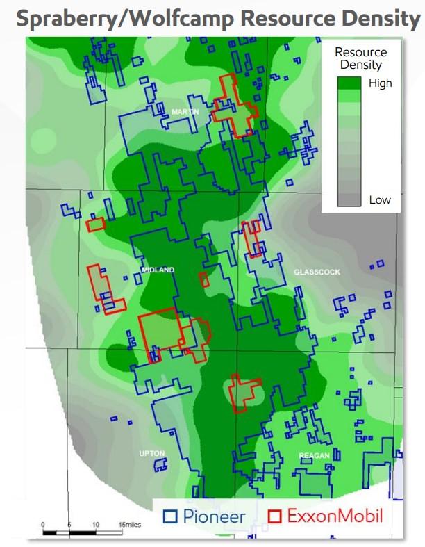 Exxon Pioneer Resource Density Map