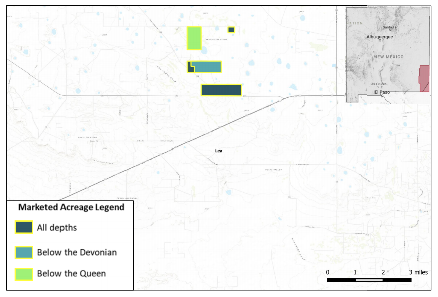 FieldPoint Petroleum Permian Basin HBP Leasehold Asset Map, Lea County, New Mexico (Source: Oil & Gas Asset Clearinghouse LLC)