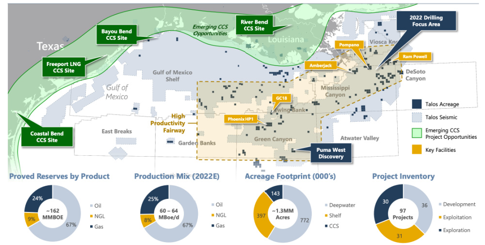 Hart Energy 2022 - Talos Energy Acquires EnVen Energy - Investor presentation Talos Energy operational and geological footprint