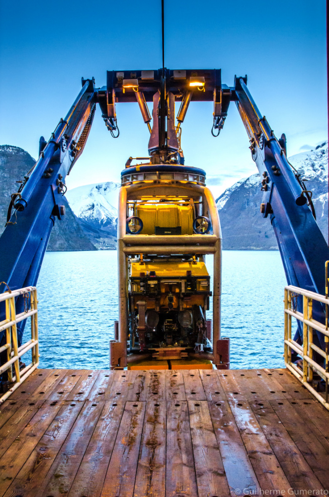 Hart Energy August 2022 - Exploration and Production Highlights - Image of Oceaneering Millennium ROV aboard the Aker Wayfarer in Norway