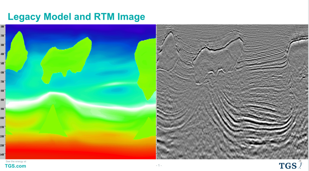 Hart Energy August 2022 - Seismic Reprocessing - Examples from TGS of improvements to seismic imaging using different models image 1