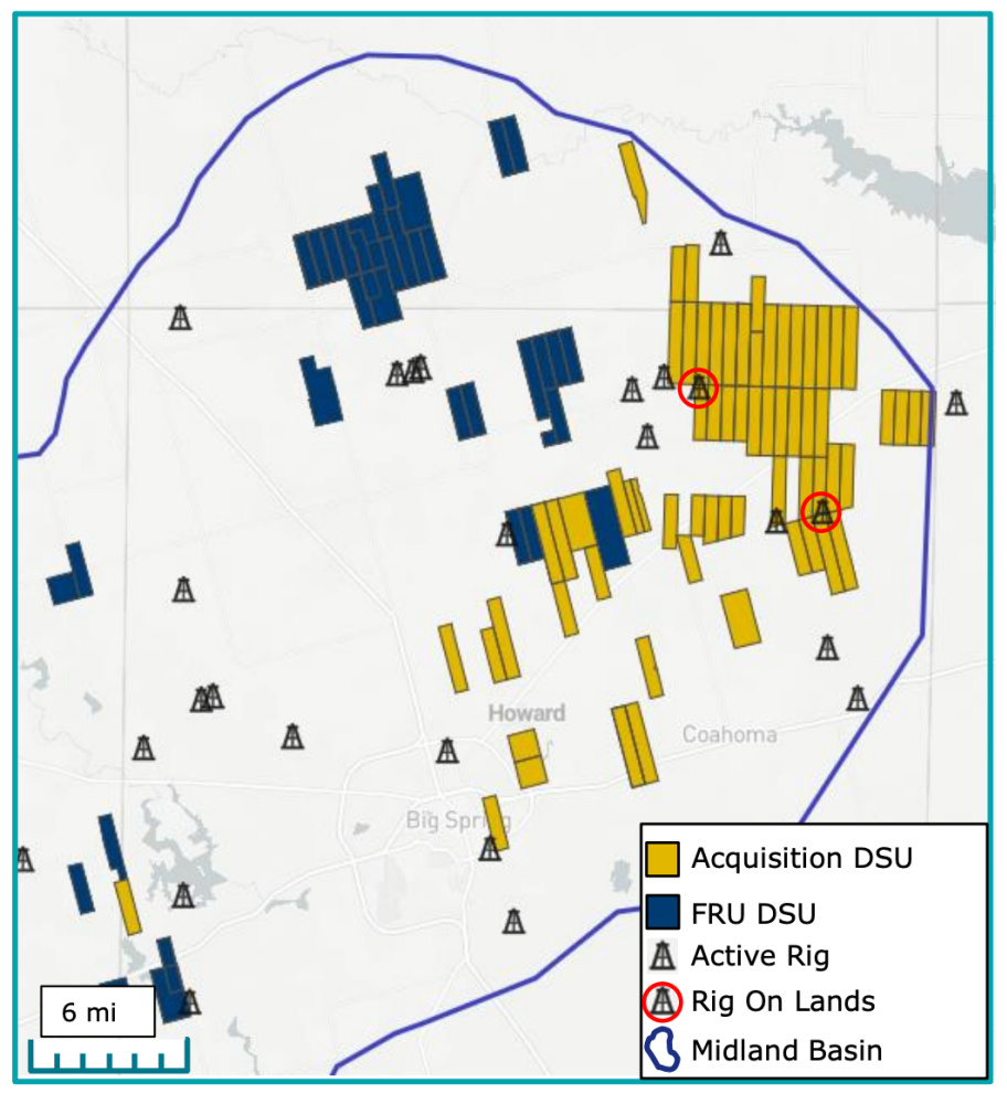 Hart Energy July 2022 - Freehold Royalties Texas Shale Acquisition - Midland Basin Asset Map via investor presentation