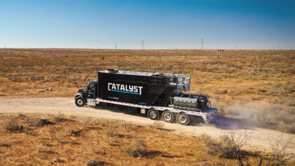 Hart Energy July 2022 - Hydraulic Fracturing Special Report - Emissions Reduction Technologies - Catalyst Energy Services VortexPrime frac fleet image