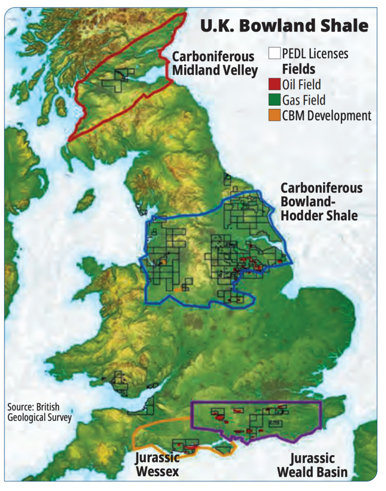 Hart Energy July 2022 - Oil and Gas Investor UK Bowland Shale Spotlight – Map