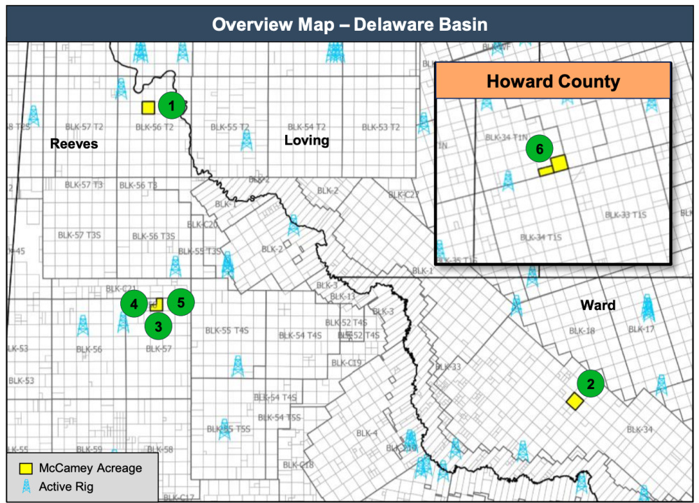 RedOaks Energy Advisors Marketed Map McCamey Permian Basin Mineral Divestiture