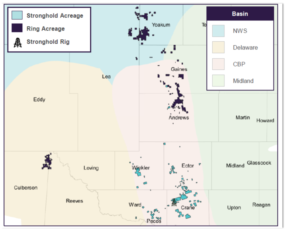 Hart Energy July 2022 - Ring Energy Stronghold Acquisition acquisition map