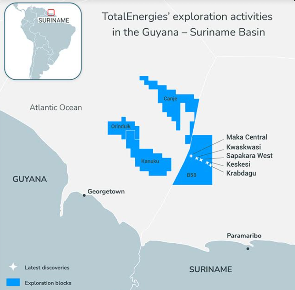 Hart Energy June 2022 - APA TotalEnergies Offshore Suriname Krabdagu Exploration Well Update - Map