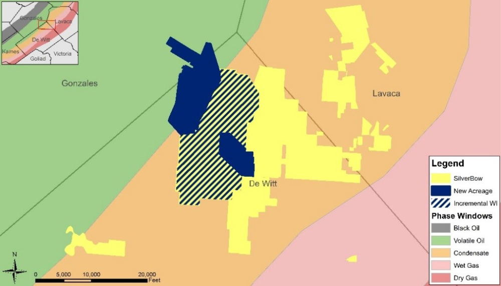 Hart Energy October 2022 - SilverBow Resources Bolt-on Acquisition Eagle Ford Karnes Trough - combined asset map