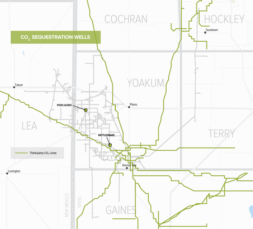 Hart Energy October 2022 - Stakeholder Midstream Permian Basin Oil and Gas Investor - Sequestration Well Map