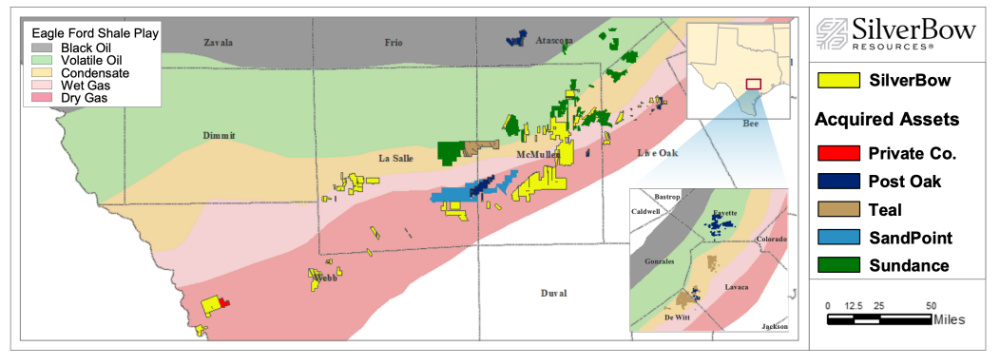 Hart Energy September 2022 - SilverBow Resources Adds New Webb County Position for $50 Million - Map of South Texas acreage