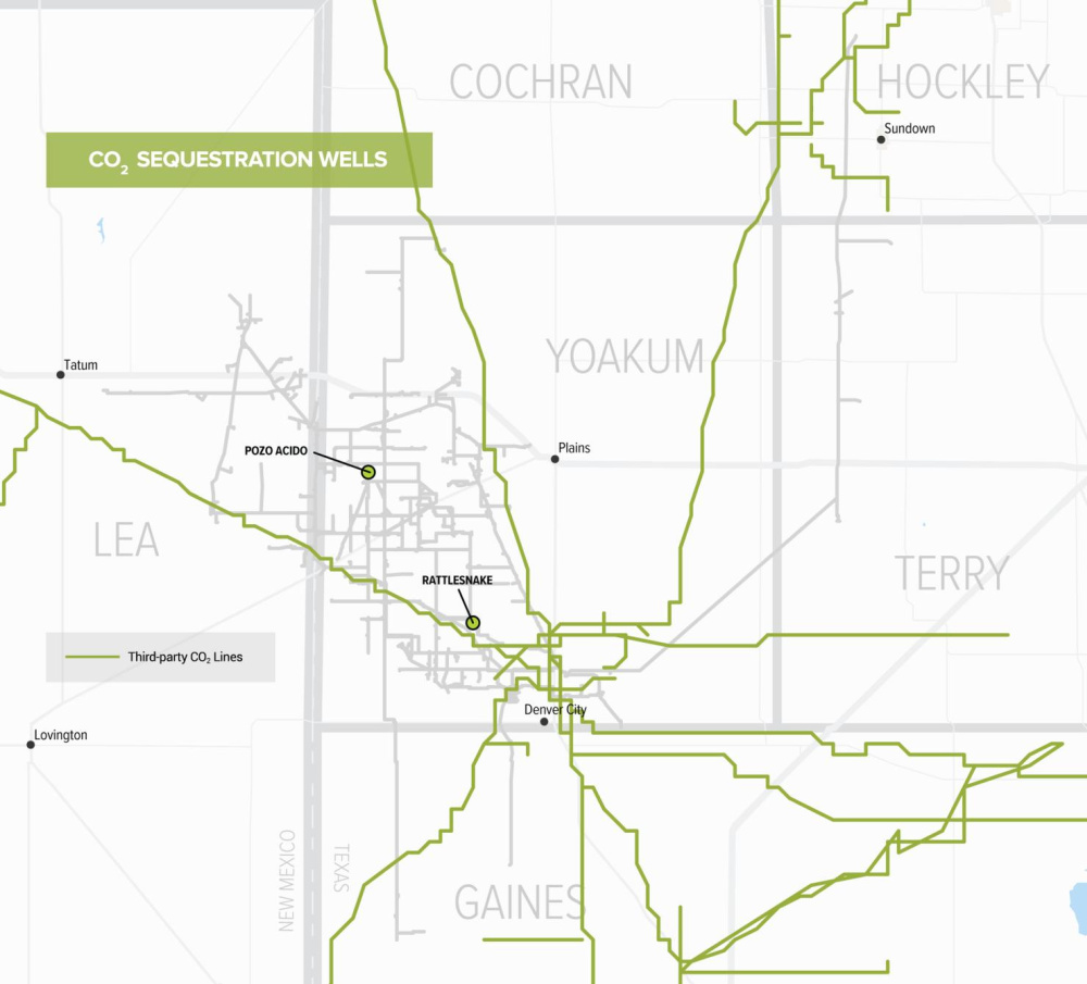 Hart Energy September 2022 - Stakeholder Midstream Receives Landmark EPA Approval for Permian Carbon Capture Project - Map of sequestration wells