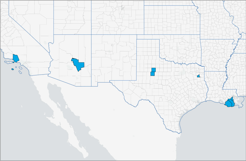 Hart-Energy_October-2022 - EnergyNet-Marketed-Map - Arizona-California-Louisiana-Texas-Property-Package