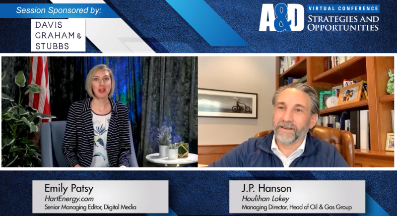J.P. Hanson’s presentation at Hart Energy’s A&D Strategies and Opportunities Virtual Conference