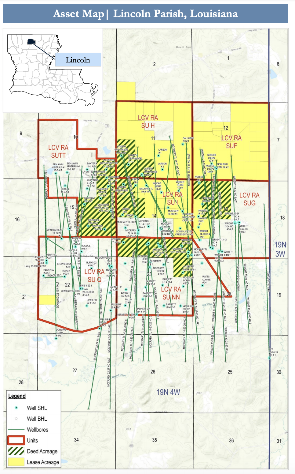 Jetta Operating Core Louisiana Terryville Asset Map (Source: PetroDivest Advisors)