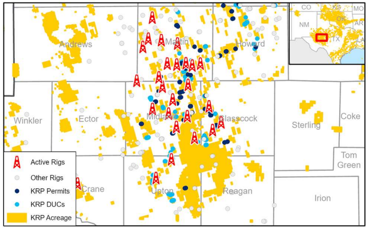 KRP Midland Basin Map, Permian Basin