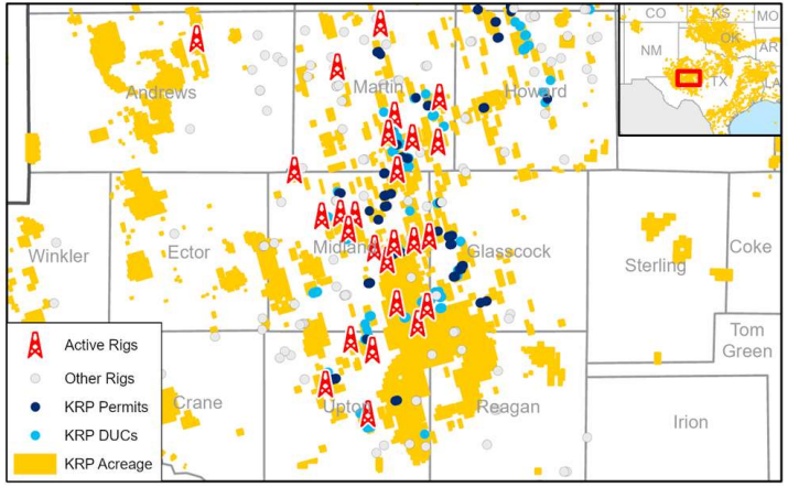 Kimbell Royalty Partners Midland Basin Asset Map