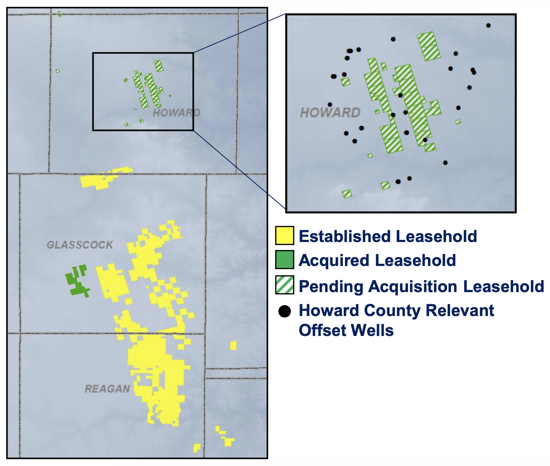 Laredo Petroleum Glasscock County Bolt-On Acquisition Map (Source: Laredo Petroleum Inc. December 2019 Corporate Presentation)