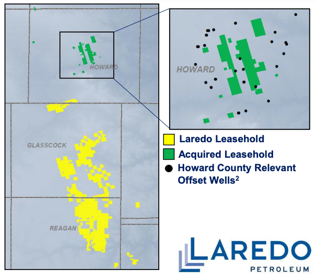 Laredo Petroleum Howard County, Texas, Acquisition Map (Source: Laredo Petroleum Inc. Investor Presentation November 5, 2019)