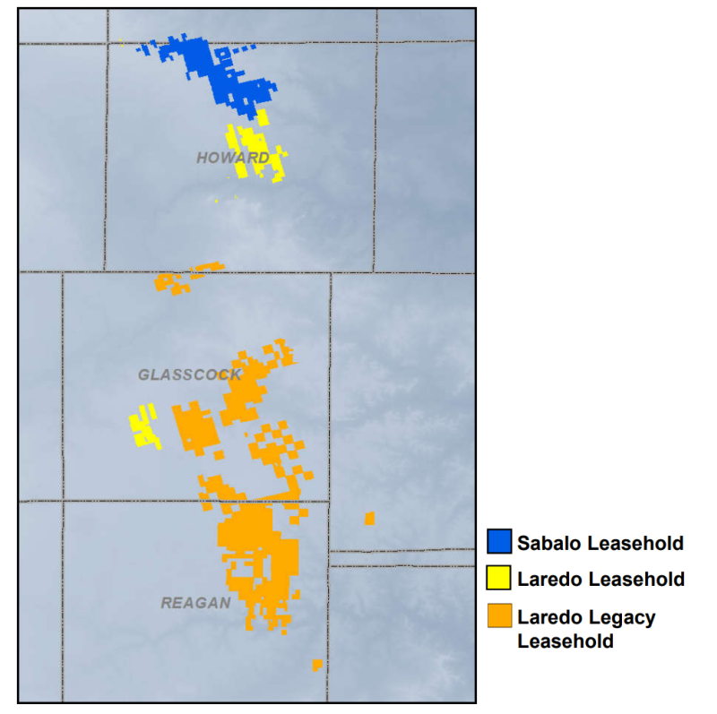 Laredo Petroleum Permian Basin Asset Map