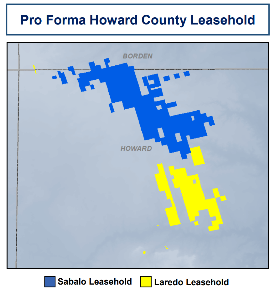 Laredo Petroleum Pro Forma Howard County Leasehold Asset Map