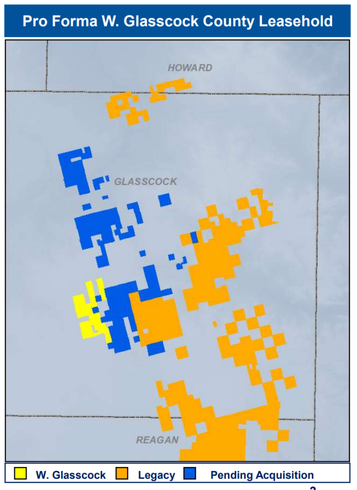 Laredo Petroleum Pro Forma Pioneer Bolt-on Acquisition Map