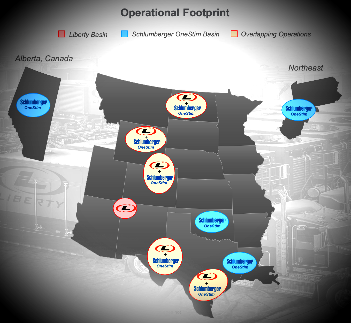 Liberty Oilfield Services OneStim Combination Operational Footprint