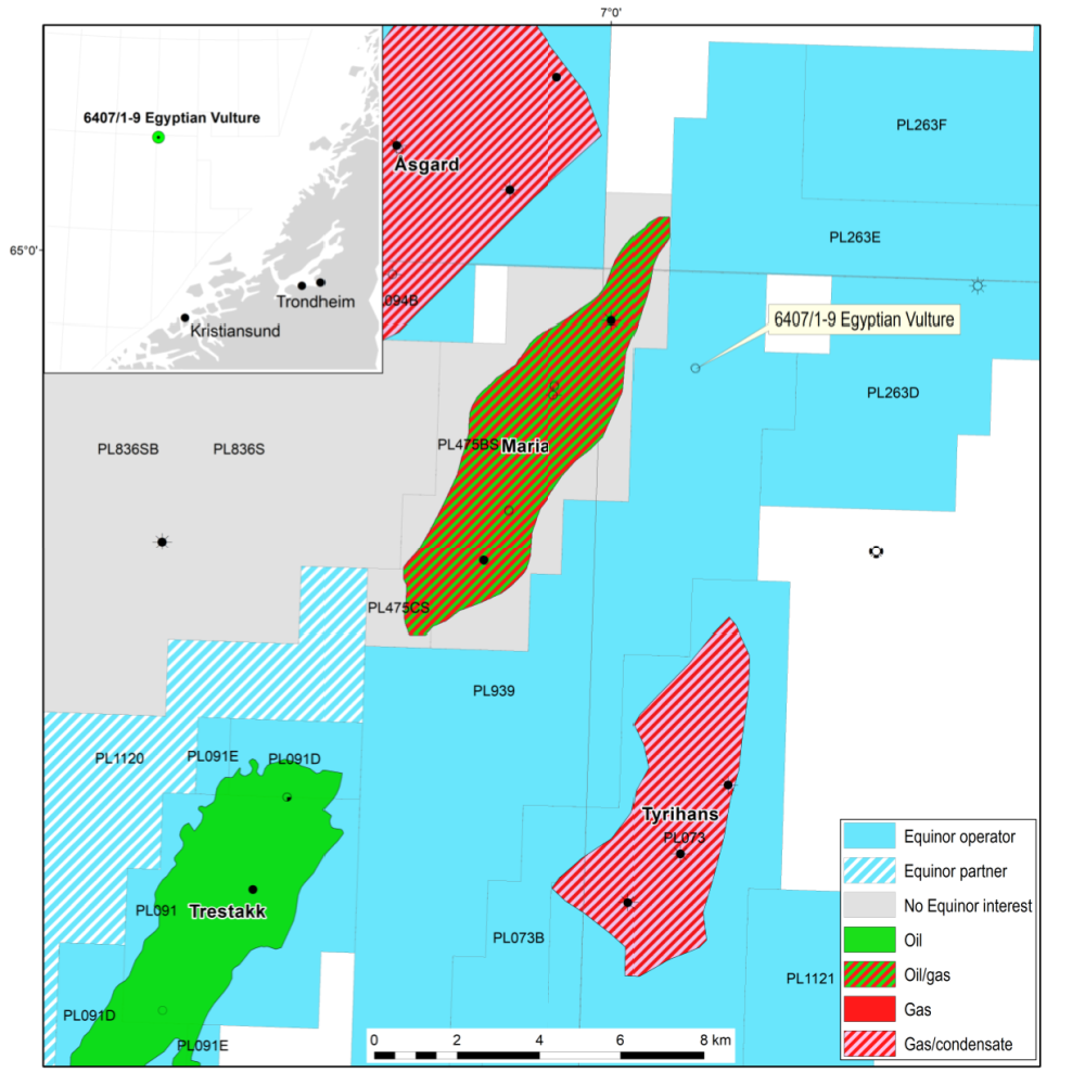Map of Equinor Egyptian Vulture Norwegian Sea Development