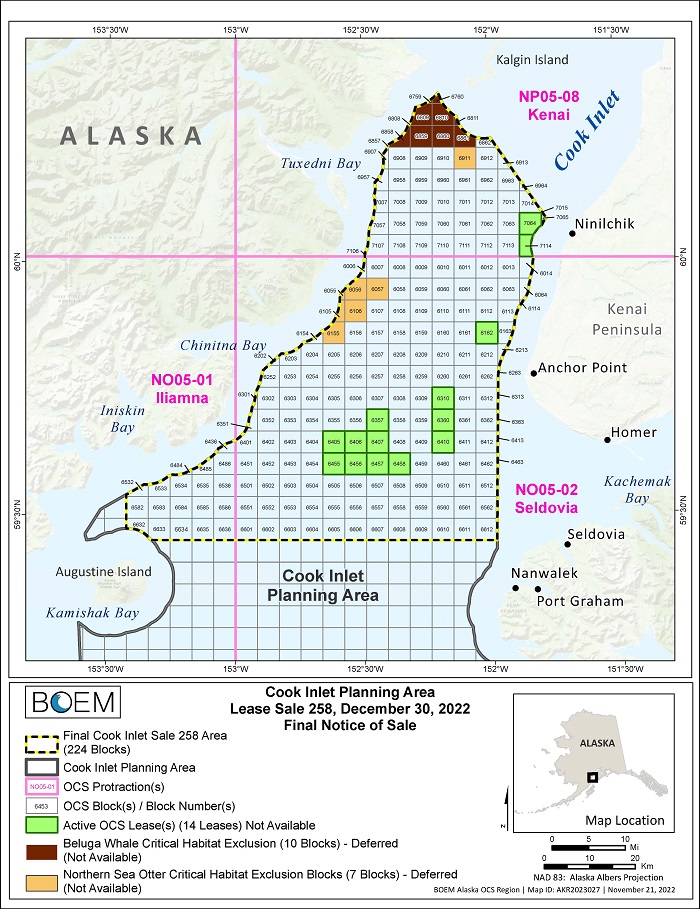Hilcorp Scoops Up Seven Blocks in Cook Inlet Lease Sales