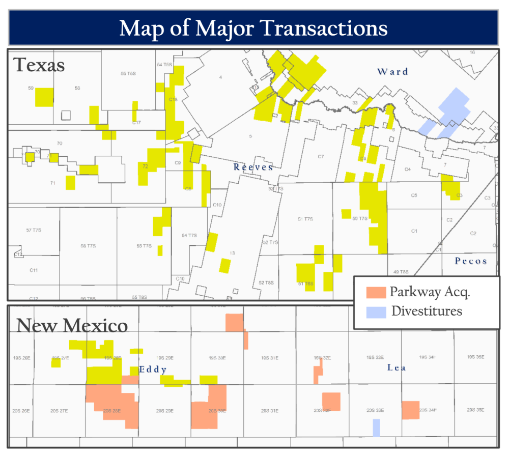 Map of Major Transactions from Colgate Energy 3Q 2021 Investor Presentation published November