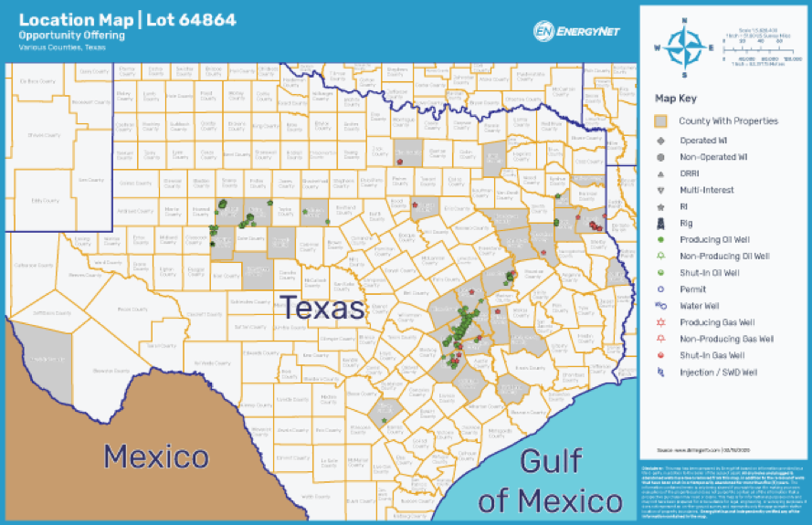 Marketed: Noble Energy Producing Property Package, Various Texas Counties