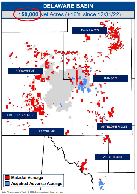 Matador Advance Delaware Basin Map