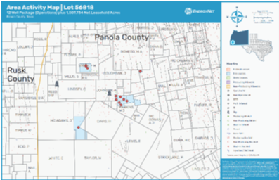 Maverick Natural Resources Lot 56818 Panola County, Texas Asset Map (Source: EnergyNet)