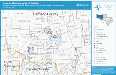 Maverick Natural Resources Lot 56819 Harrison County, Texas Asset Map (Source: EnergyNet)