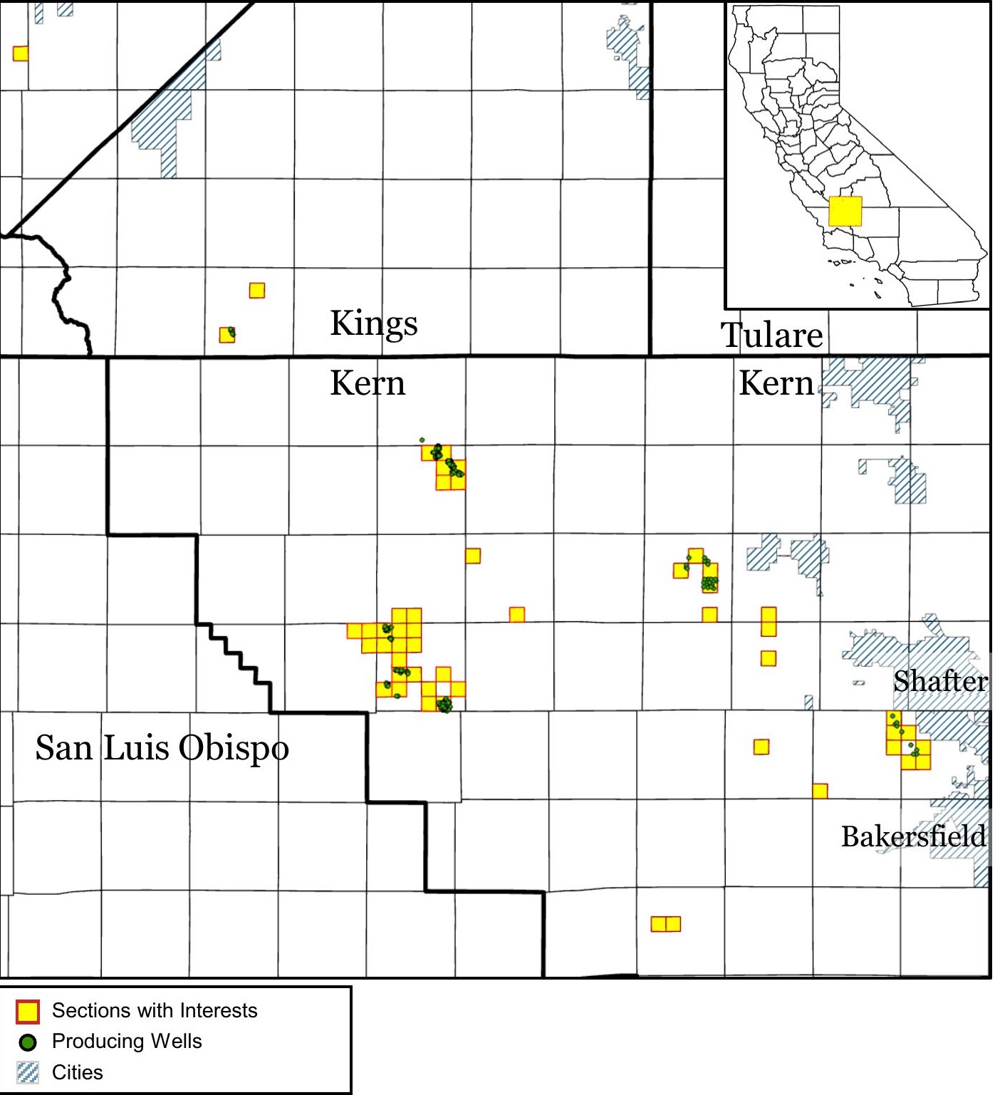 Minerals and Surface in San Joaquin Basin