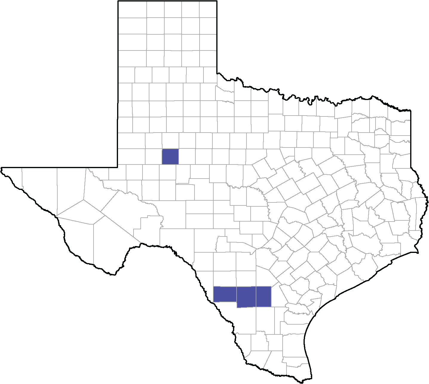 Multiple Caddo Minerals Packages Texas Asset Map (Source: EnergyNet)