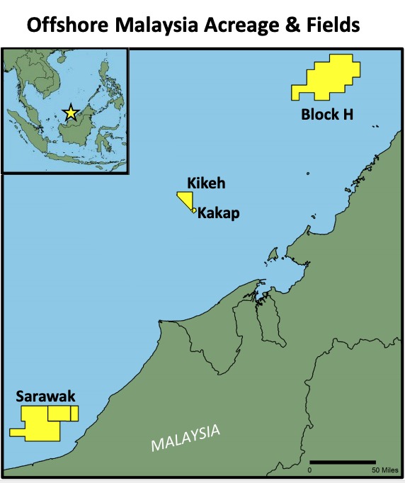 Murphy Oil Offshore Malaysia Acreage Map (Source: Murphy Oil Corp. March 2019 Investor Presentation)